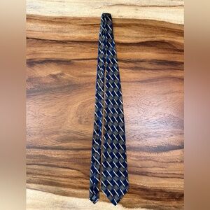 Sophisticated Blue and Black Woven Men's Tie